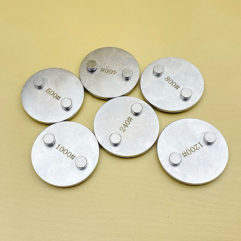 Magnetic Knife Holder Ceramic 240~1200 Grit Whetstone Sharpener Disc Accessories