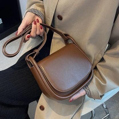 2023 Winter PU Leather Women's Handbag Short The Latest Shoulder Crossbody Bags
