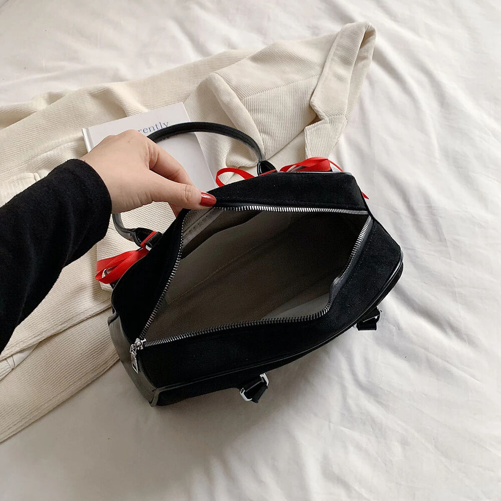 PU Leather Double Pockets Shoulder Bags Women Bag Lady Handbags and Purses