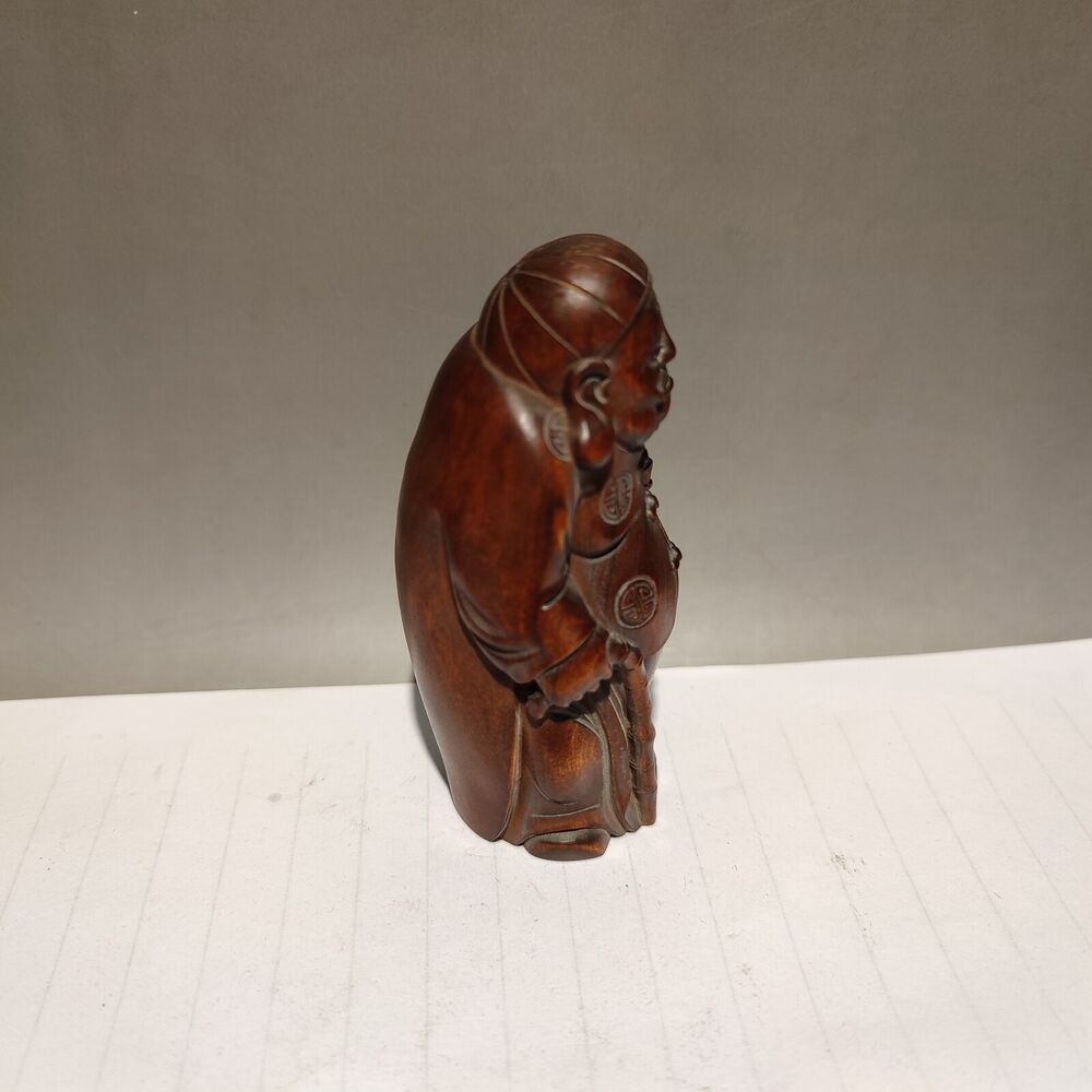 vintage wood wooden carved carving figure statue folk art chinese sculpture gift