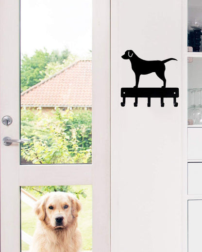 Labrador Retriever Dog-Key Hooks & Keychain Holder -9 inch/6 inch Metal Wall Art