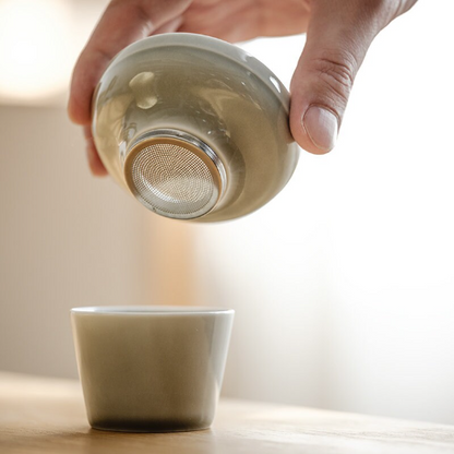 Ceramic Tea Strainers Gray Tea Colanders