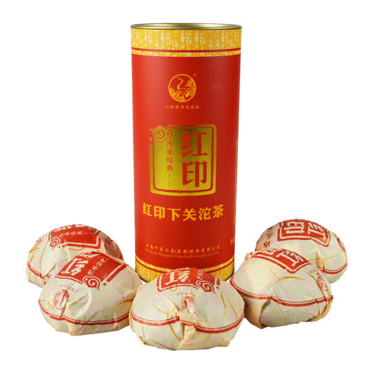 Classic Red Seal * 2014 Yunnan XiaGuan TuoCha Pu Erh Tea Raw Pu'er 100g X 5pcs