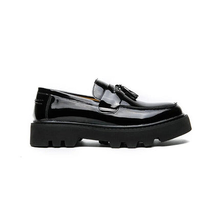 Black Loafers Men Pu Leather Shoes Shoes Handmade Men Dress Shoes