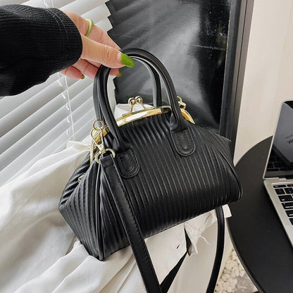 Pleated Handbag with Handle Shoulder Bag Women Clutch Purses Crossbody Bag
