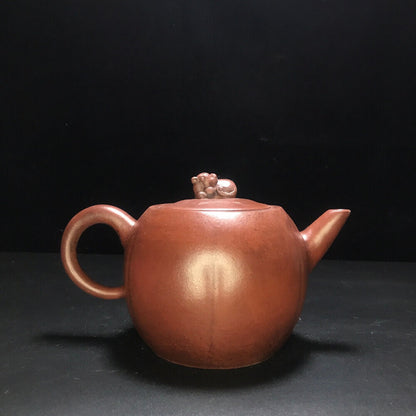 Chinese Yixing Zisha Clay Handmade Exquisite Teapot （狮圆 底款：顾景舟）