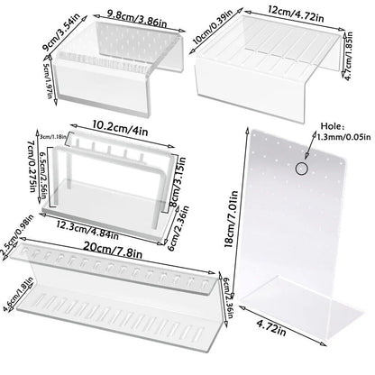 Jewelry Display Stands Acrylic Clear Board Tongue Stud Navel Earrings Organizers