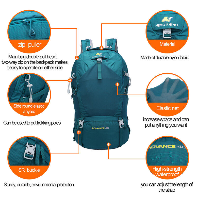 40L Men's Backpack Travel Pack Bag Hiking Climbing Camping Backpack