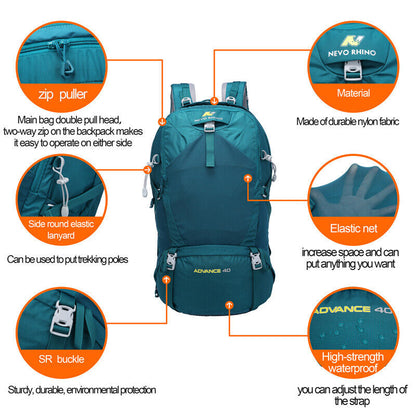 40L Men's Backpack Travel Pack Bag Hiking Climbing Camping Backpack