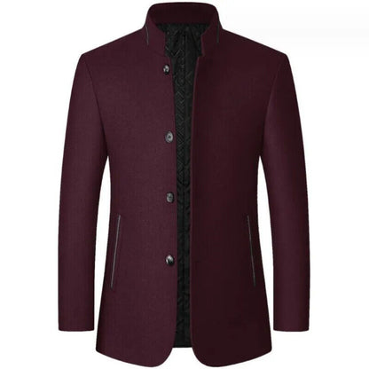 Coat Men Winter Overcoat Jackets Trench Outerwear Wool Coat Stand Collar