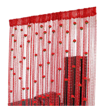 Door String Curtain French Window Thread Rope Left And Right Biparting 200x100cm
