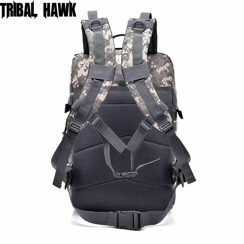 50L Tactical Bag Military Army Backpack Outdoor Multifunction Hiking Rucksack