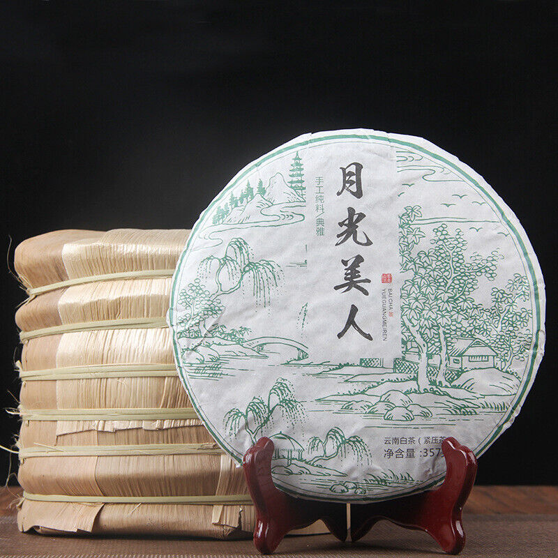 357g New Yunnan cha Puerh Tea Moonlight White Yueguangbai Beauty Pu'er Tea Cake