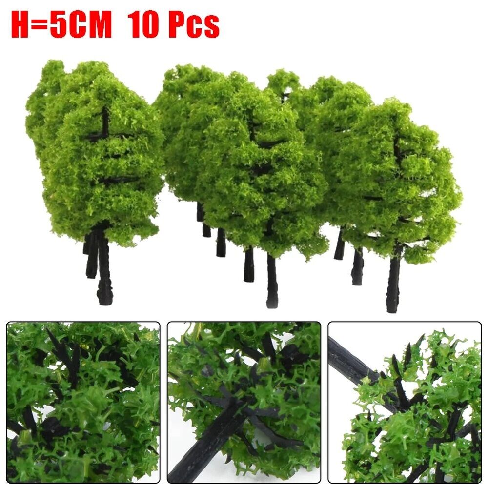 Model Trees 10Pcs HO OO Scale Train Railroad Layout Diorama Wargame Park Scenery