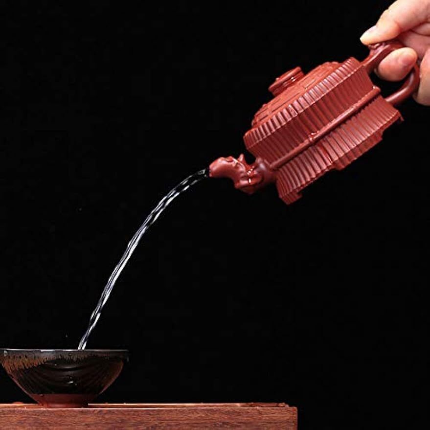 Teapot 9Oz Chinese Yixing Zisha ClayHandmade Tea Pot Bamboo dragon Tai Chi 一捆竹