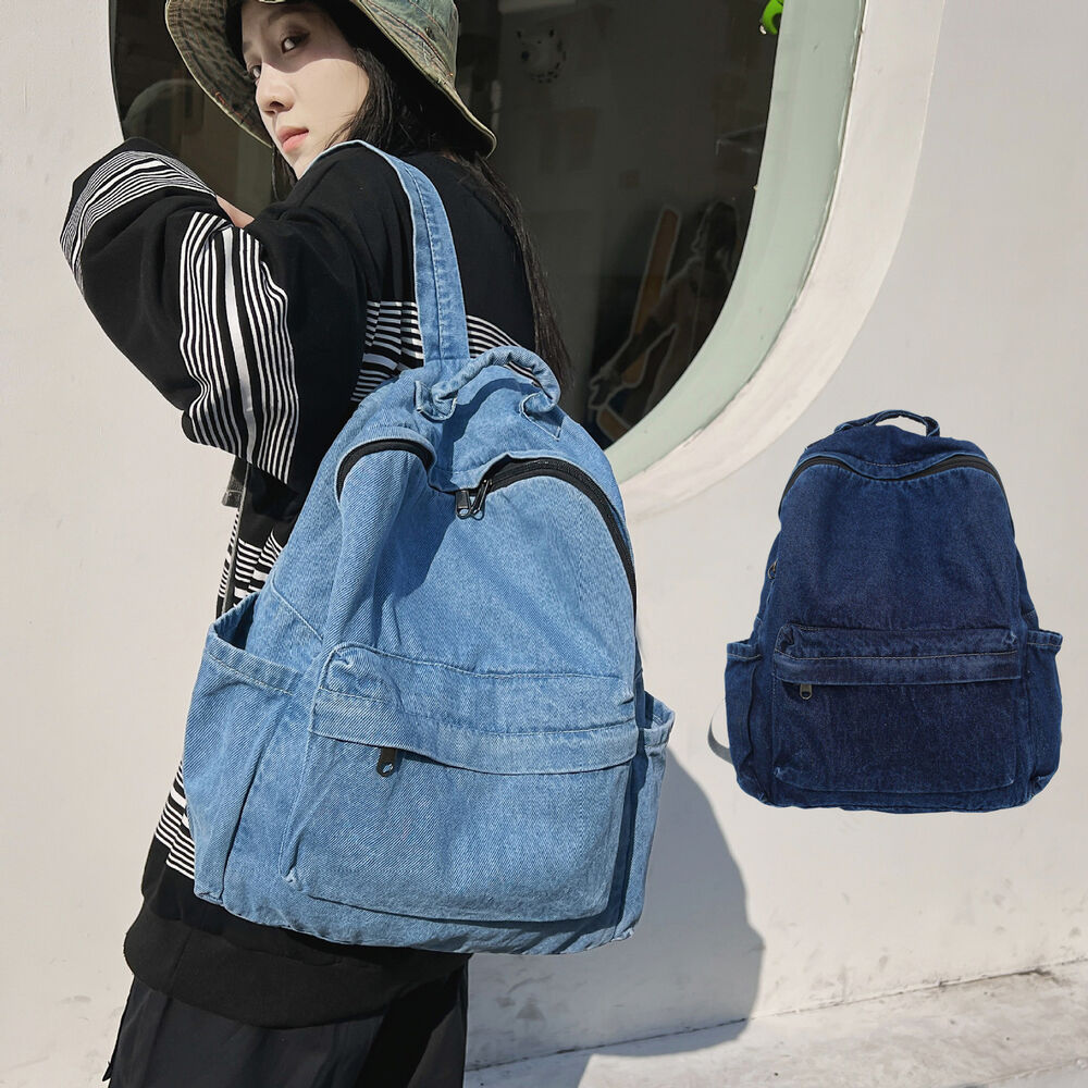 Women's Denim Shoulder Bag Gift Travel Satchel Handbags Vintage Jeans Backpack