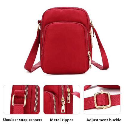 Women Crossbody Zipper Mobile Phone Shoulder Bag Lady Female Handbag