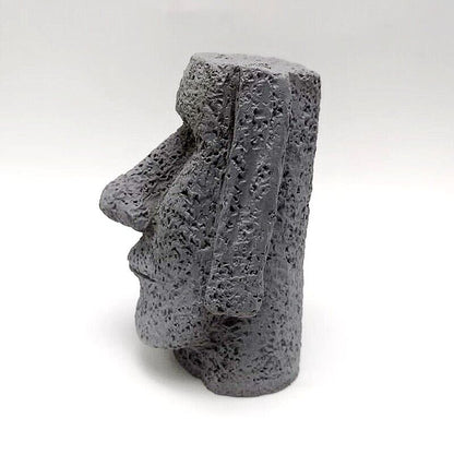 Silicone Easter Island Statue Mold Candle Soap Making Concrete Crafts Mould Tray
