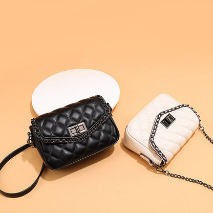 Soft Leather chain bag, women's sling shoulder crossbody bag