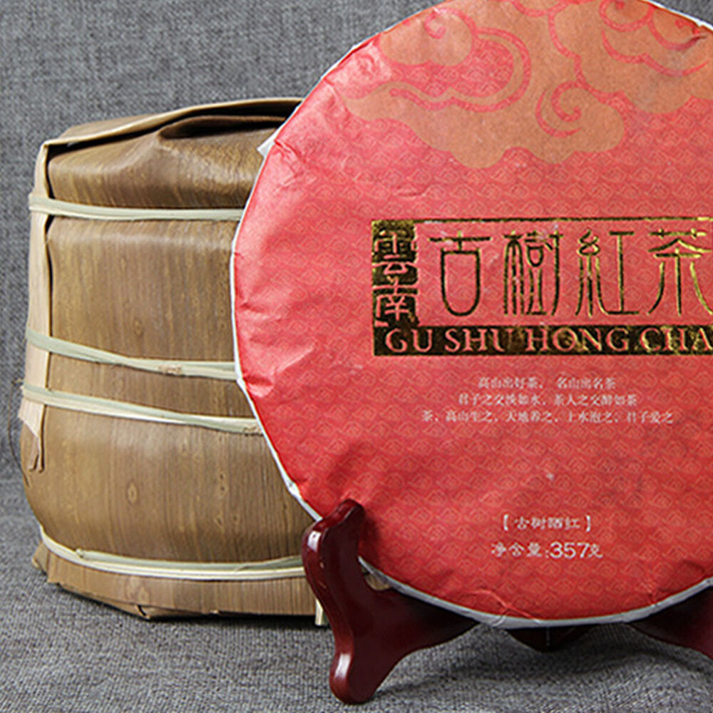 357g Black Tea Cake Ancient Tree Red Tea Big Leaf Tea Chinese Organic Healthy