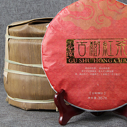 357g Black Tea Cake Ancient Tree Red Tea Big Leaf Tea Chinese Organic Healthy