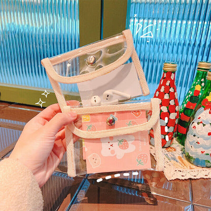 Small Transparent Coin Purse PVC Clear Mini Female Purses Women Coin Storage Bag