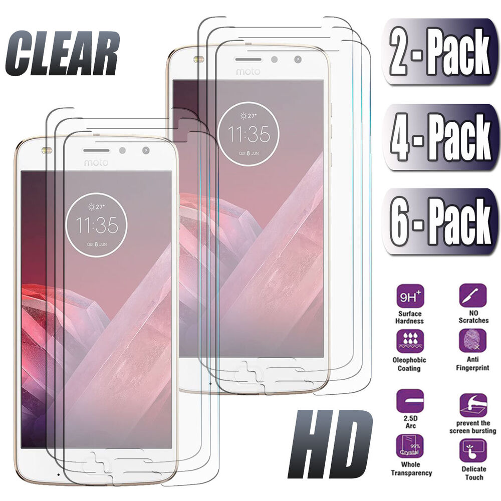 For Motorola Moto Z2 Play/Force Tempered Glass Clear Ultra Slim Screen Protector