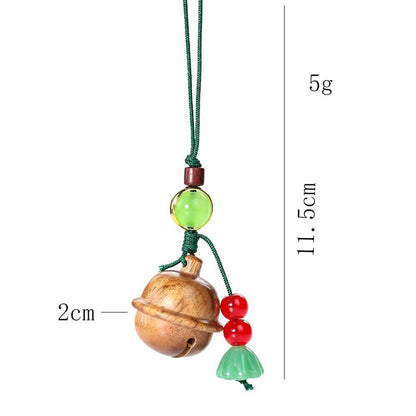 Natural Wooden Bell Unscrewable Diffuser Aromatherapy Storage Bottle Gourd Bead