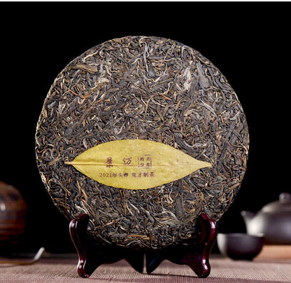 2021 China Jingmai Gan tian spring lao shu Qizi Pu erh Tea UnCooked raw Cake tee
