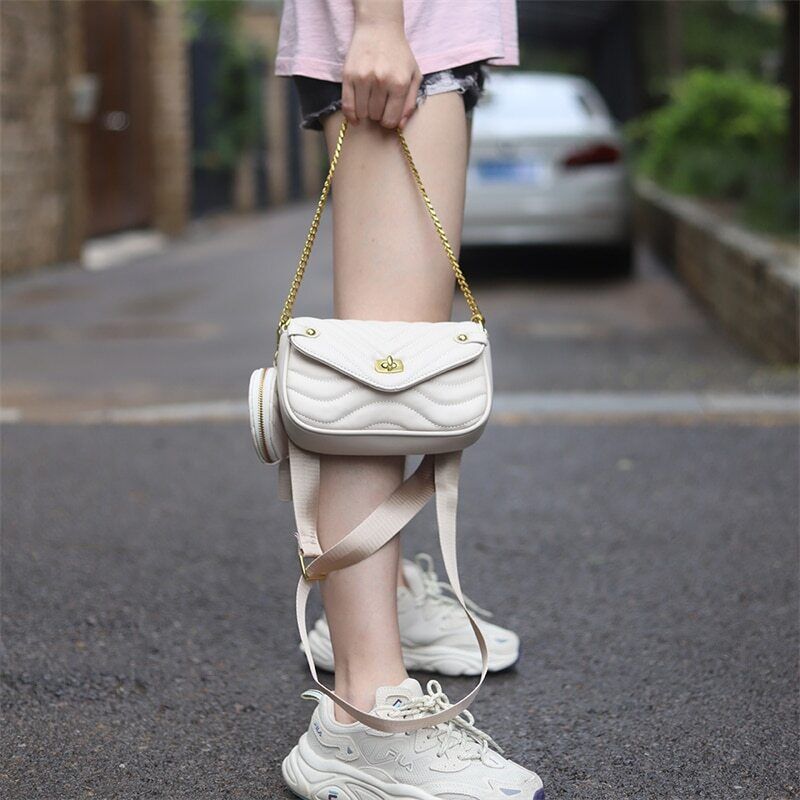 Crossbody Bags Handbag Women Embroidery Thread Chain Shoulder Bag