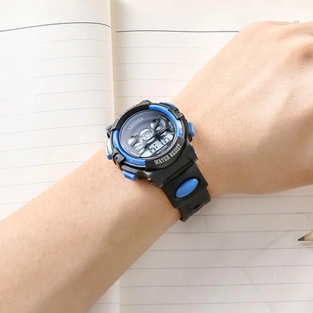 Waterproof Kids Digital Electronic Watch Children Boys Girls Sports LED Watches