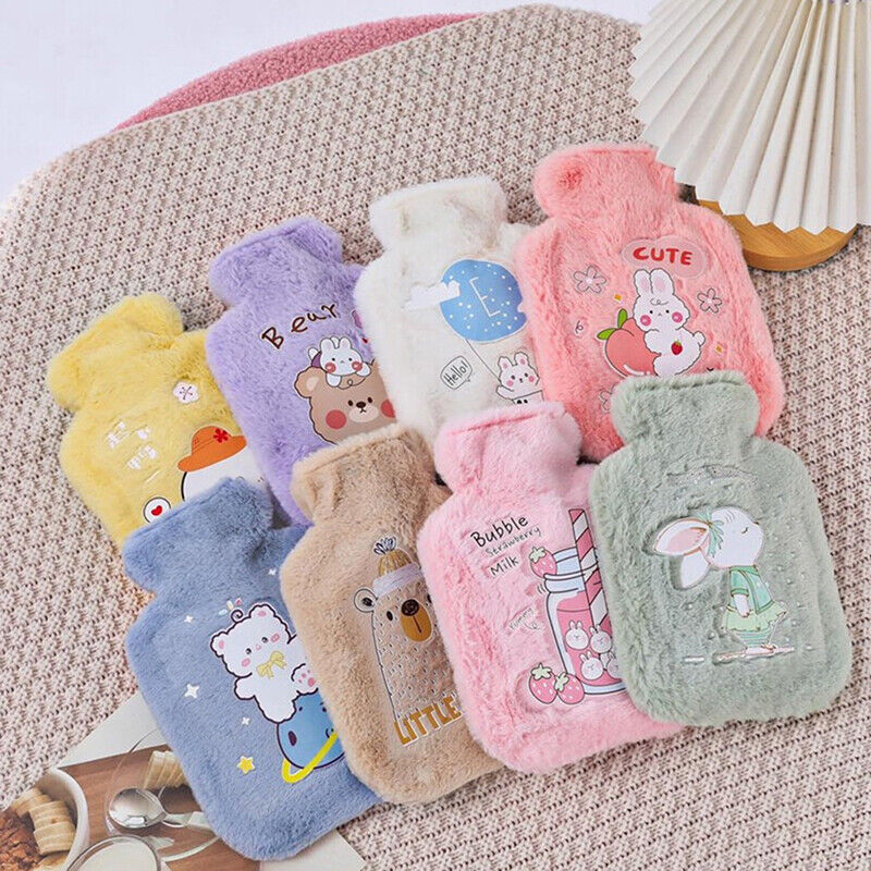 Cartoon Plush Rabbit Bear Hot Water Bottle Water Filling Small Warm Water Bag