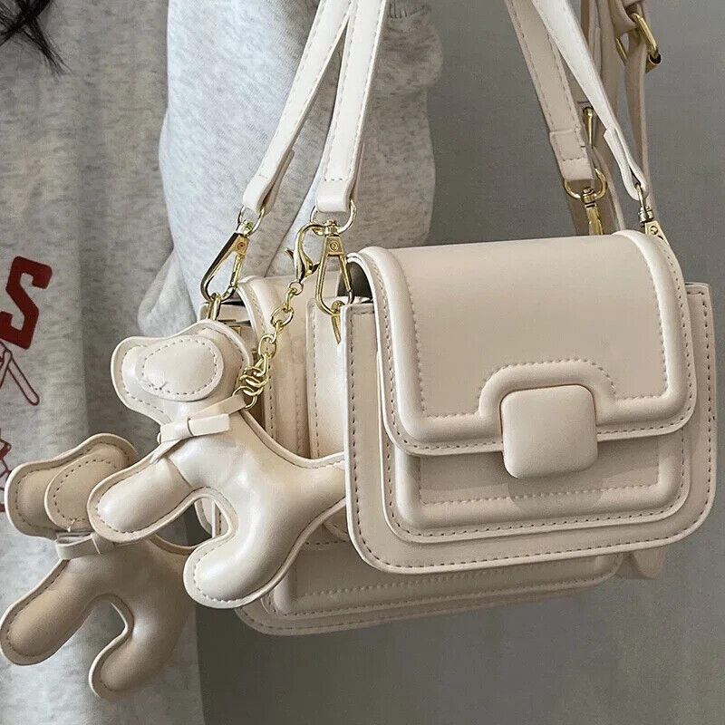 Shoulder Bag Beige Women´s Wallets Crossbody Bags Pendant Ladies Handbags