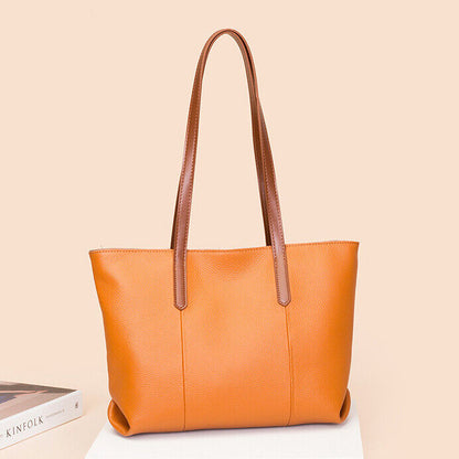 Genuine Leather Women's Handbags Tote Eelgant Satchel Shoulder Bags