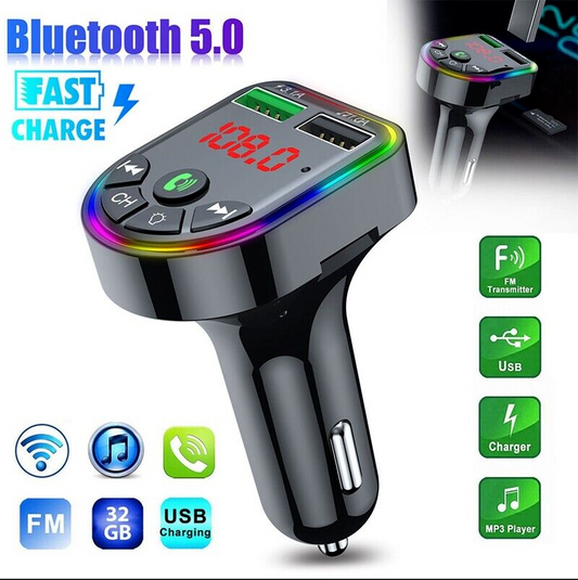 Wireless Car Bluetooth FM Transmitter MP3 Audio USB Charger Adapter Handsfree