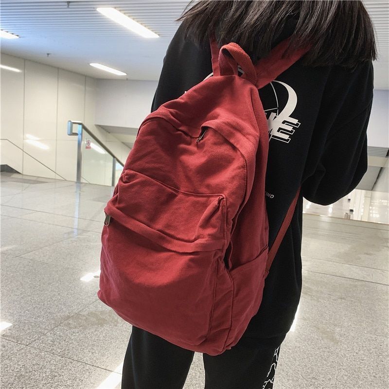 Large Rucksack Casual Student Backpacks Computer School Bags 32*13*41 CM Canvas