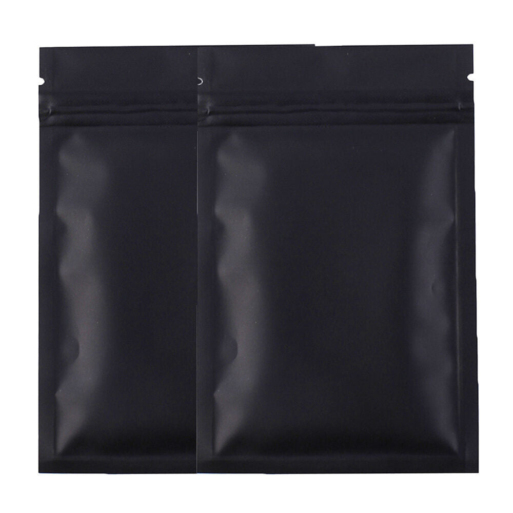 100 Flat Aluminum Foil Zip Lock Mylar Bag Resealable Zipper Clip Repacking Pouch