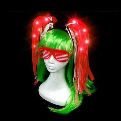 Women Hair Accessories Extension Light Up Braids Crown Bands Pipe Party Costumes
