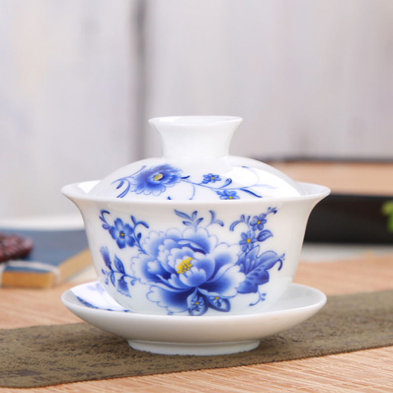 ceramic tureen porcelain gaiwan Chinese cup bowl set zisha tureen multi-pattern
