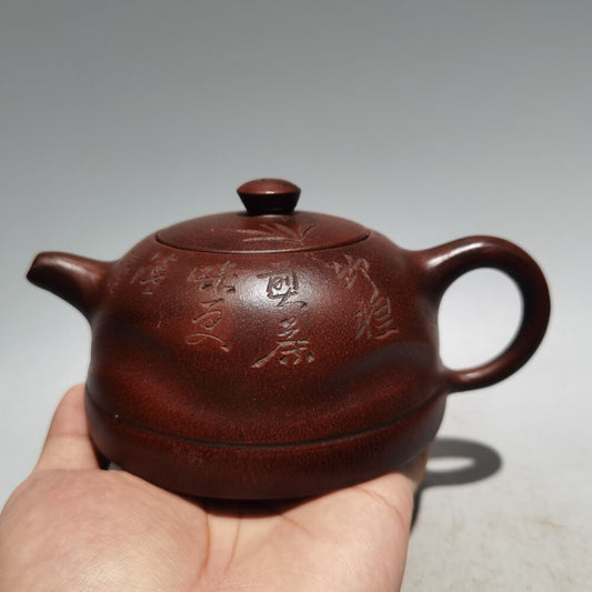 chinese yixing zisha clay teapot Sand-fired pot kettle ceramic teacups bamboo