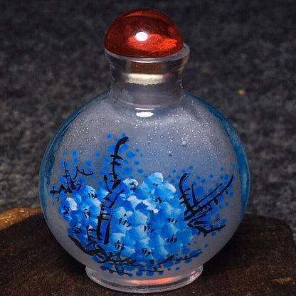 Ancient Chinese handmade interior painting ancient glazed snuff bottle