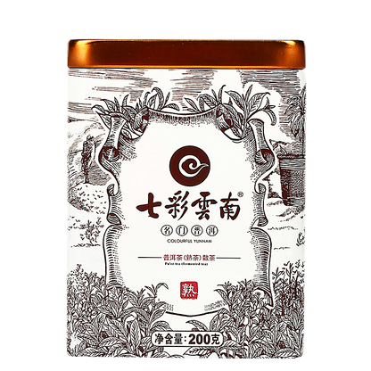 COLOURFUL YUNNAN Brand Yuanwei Mingmen Pu-erh Tea Loose 200g Ripe Puer Pu'er