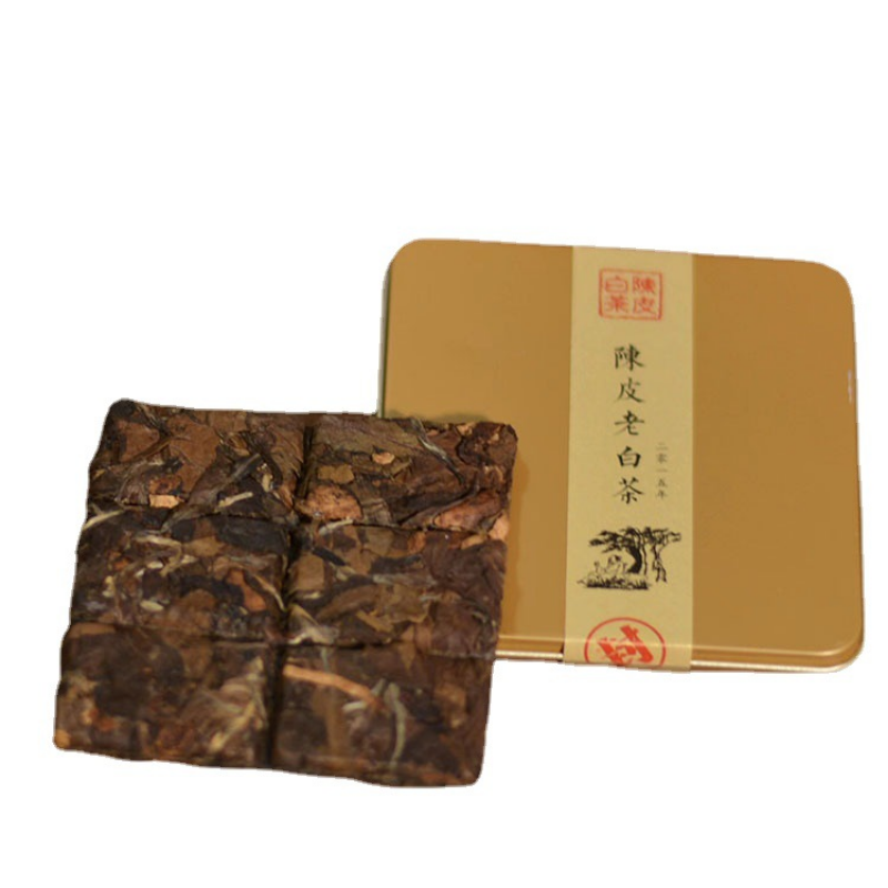 30g Tangerine White Tea Brick Orange Peel Gongmei Old Tree White Tea Iron Box