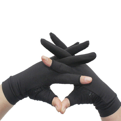 2 Pairs Copper Compression Arthritis Gloves Carpal Tunnel Joint Pain Relief