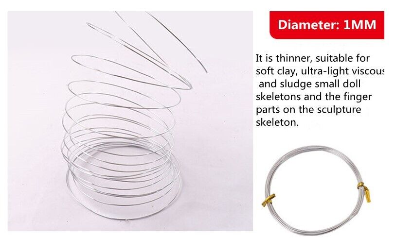 Pottery Tool Aluminum Wire Soft Clay Skeleton Sculpture Model Clay Support Frame