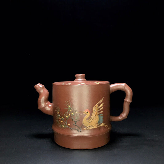 Chinese Yixing Zisha Clay Handmade Exquisite Teapot （高竹桶 底款：汪寅仙）