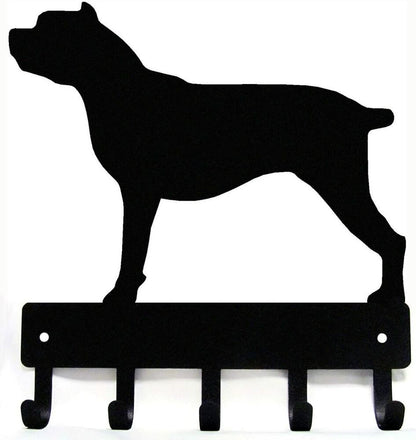 Cane Corso Dog Key Rack & Leash Hanger - 9 inch Wide Metal Wall Art