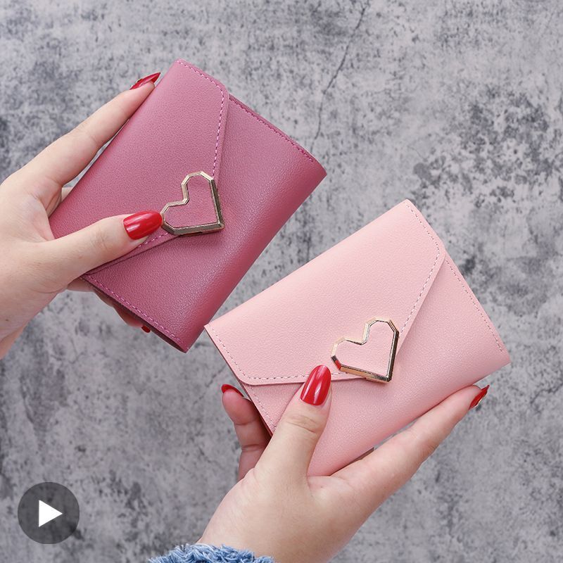Small Purse Mini Wallet Money Bag Cute Pink Business Card Holder 13.5*9.5 CM 1PC