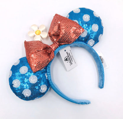 Kids New Hat Sun Flower Bow Sequins Minnie Ears Polka Dot Disney Parks Headband