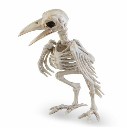 Animal Skeleton Bird Crow Raven Plastic Bones Horror Halloween Props 18x13x19cm